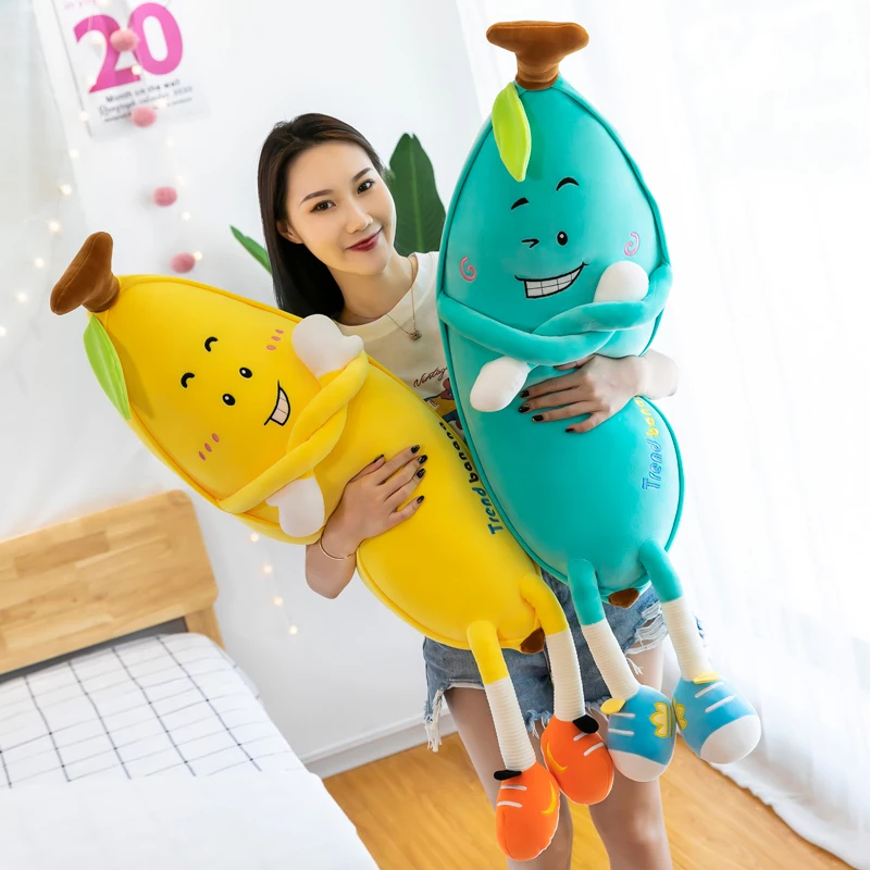 Oreiller banane en peluche 80-130CM, Fruit mignon, oreiller de canapé en peluche, cadeau d'anniversaire pour enfants