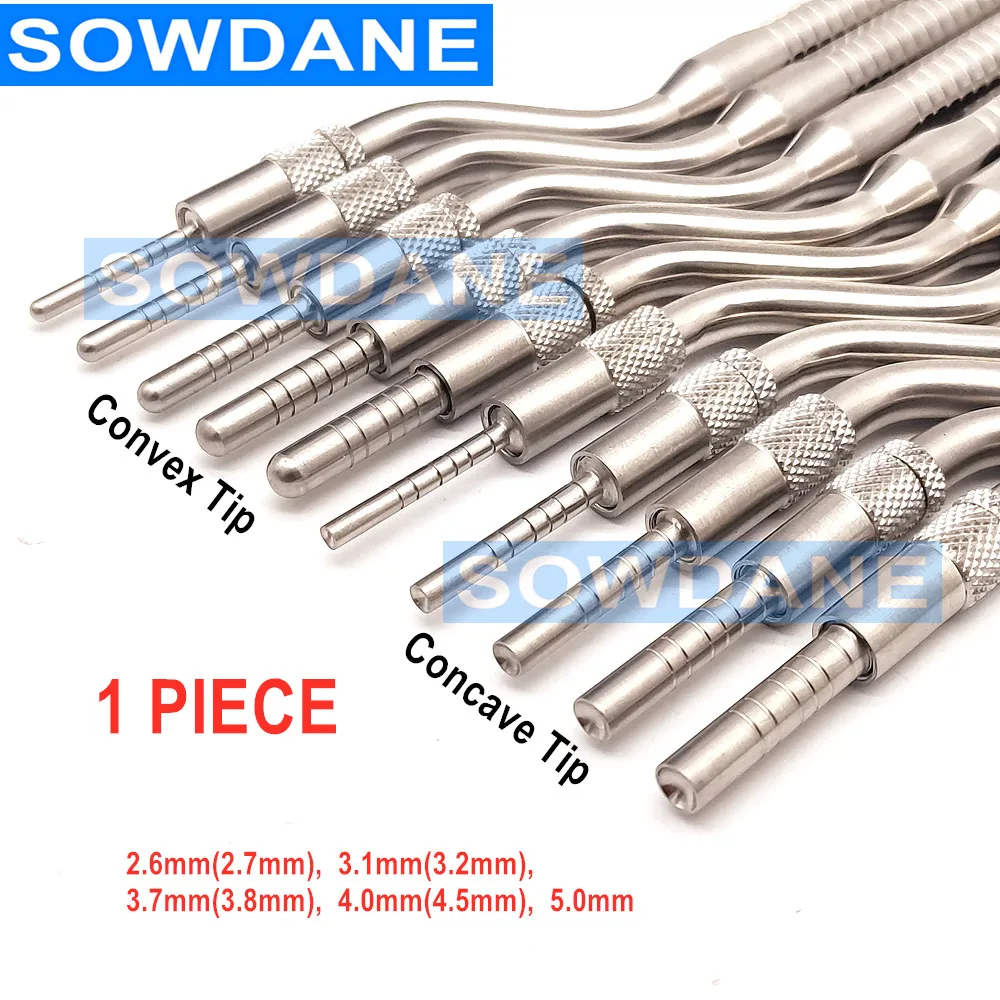 1 piece Dental Implant Osteotome Tool Dental Sinus Lift Lifting Bended ( Concave or convex tip )  Tool Lab Pusher