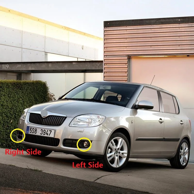 Lewa strona boczna światło dla Skoda Fabia 2 MK2 Roomster 2006 2007 2008 2009 2010 samochód stylizacji przednie światło przeciwmgielne światło przeciwmgielne z żarówką — zdjęcie 7