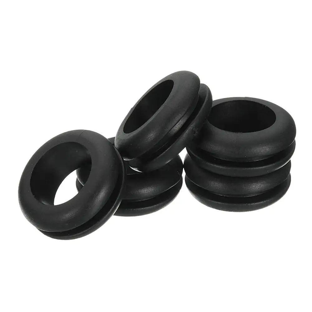 180Pcs Black Rubber Grommet Firewall Hole Plug Retaining Ring Set Car Electrical Wire Gasket Kit For Power Cord Protection