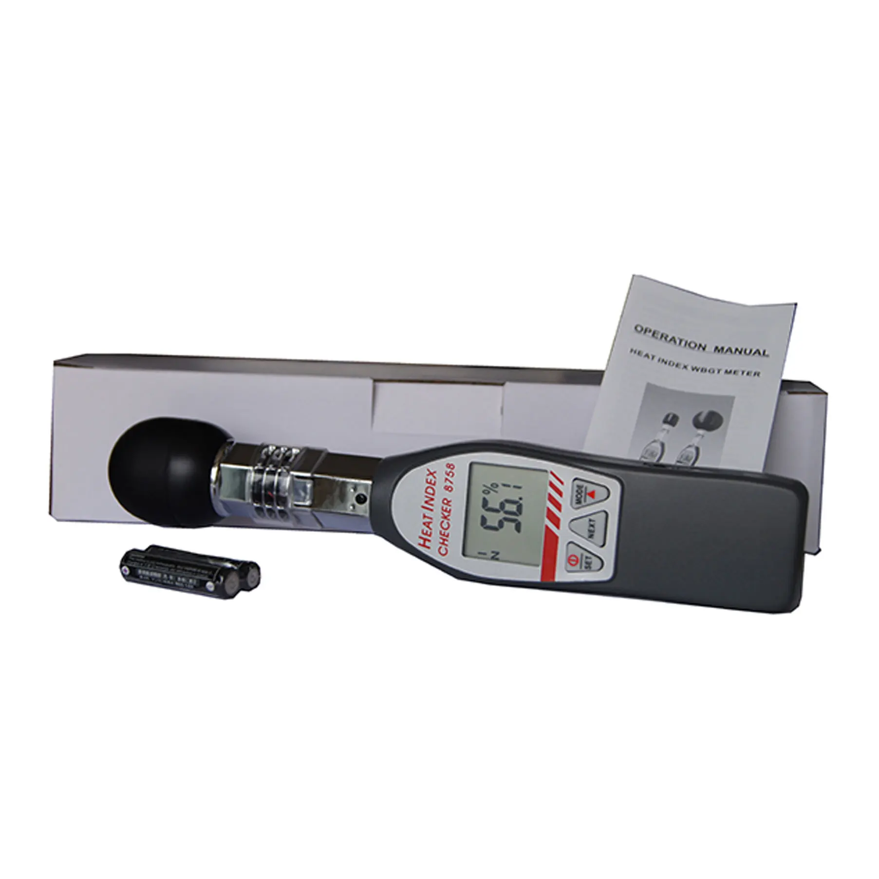 Monitor AZ8758 WBGT bola negra medidor de índice térmico de temperatura integral temperatura de radiación 40 mm humedad WBGT, TA/TG