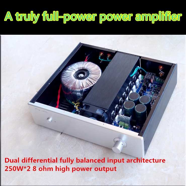 A4 full symmetrical double differential high power amplifier 250W*2 HIFI amplifier