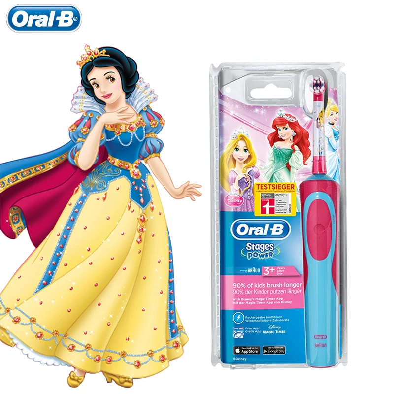 Original Oral B Children Electric Toothbrush Soft Bristle for 3+ Years Old Baby Kids Rechargeable Smart Timer Safe Waterproof