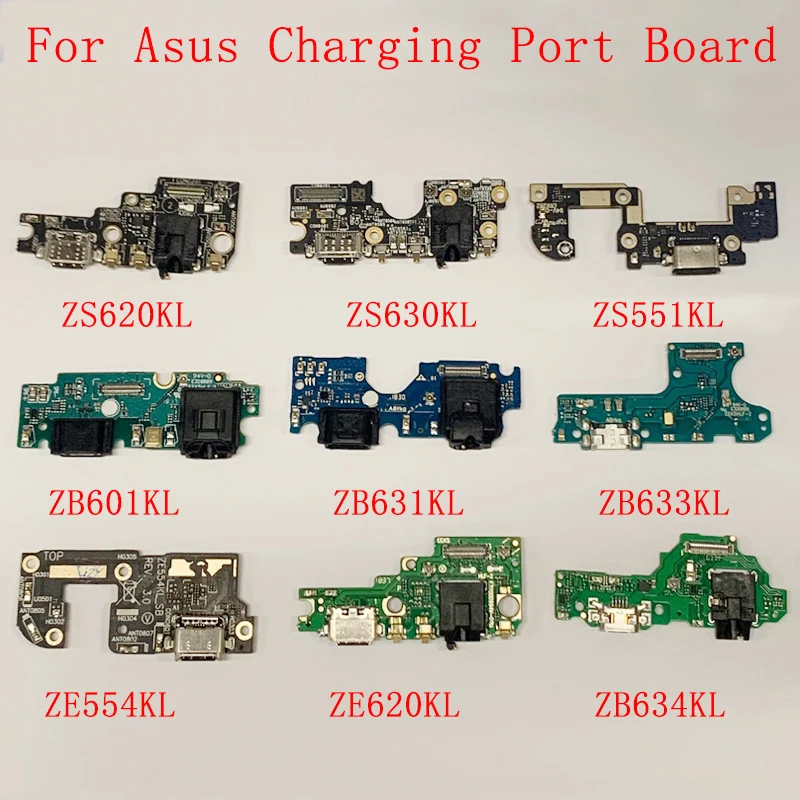 Cable flexible conector de placa de carga USB para Asus Zenfone, ZS620KL, ZS630KL, ZS551KL, ZB601KL, ZB631KL, ZB633KL, ZE544KL, ZE620KL, ZB634KL