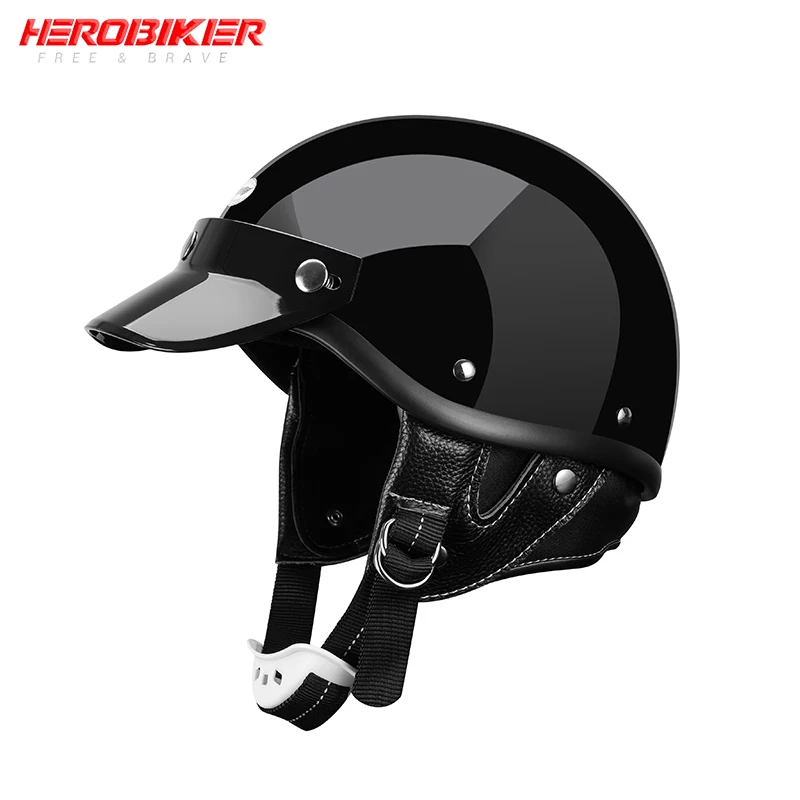 Motorcycle Retro Half Face Helmet Moto Riding Motorcycle Breathable Racing Off Road Helmet Casco Moto Capacete Casque