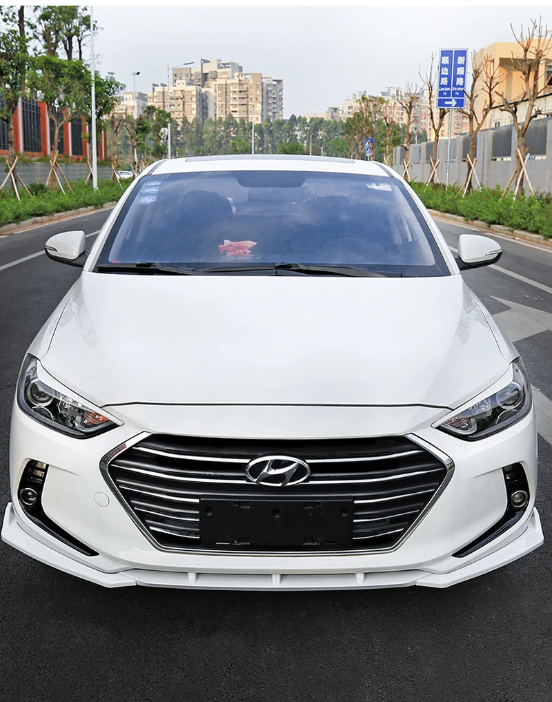 For Hyundai Elantra 2016 2017 2018 ABS Chrome Front Bumper Lip Anti-scratch Anti-scratch Anti-scratch Front Bumper Accessories