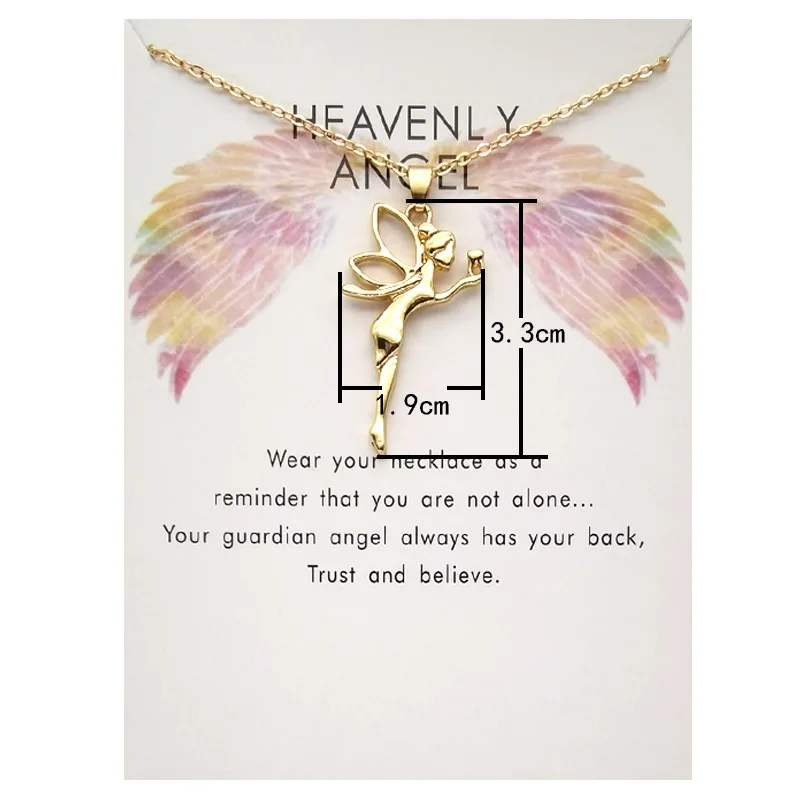 New Angel Tooth Fairy Little Girl Pendant Creative Card Clavicle Choker for women TRENDY charm Valentine\'s Day gift for lovers