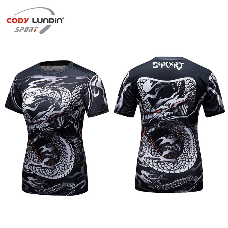 BBJ Rashguard T Shirts For Women Short Sleeve MMA Compression Shirt Muay Thai GI Kickboxing Shirts Gym Sportwear Breathable Tees