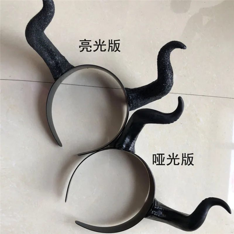 Top tanie Maleficent czarownica rogi nakrycia głowy nakrycia głowy Party czarna królowa dorosłych kobiet impreza z okazji Halloween rekwizyty kostiumowe