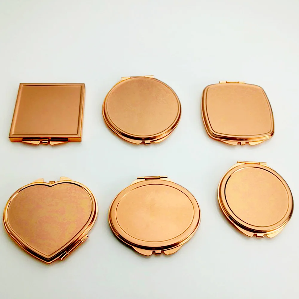 10PCS Mini Mirror Handheld Double-Sided Folding Vanity Mirror Travel Portable Makeup Mirror Pocket Compact Mirror Girl