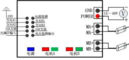 Motor Drive Modul DC Motor Drive 100A Dual Ultra-high Power H-brücke Optokoppler Isolation