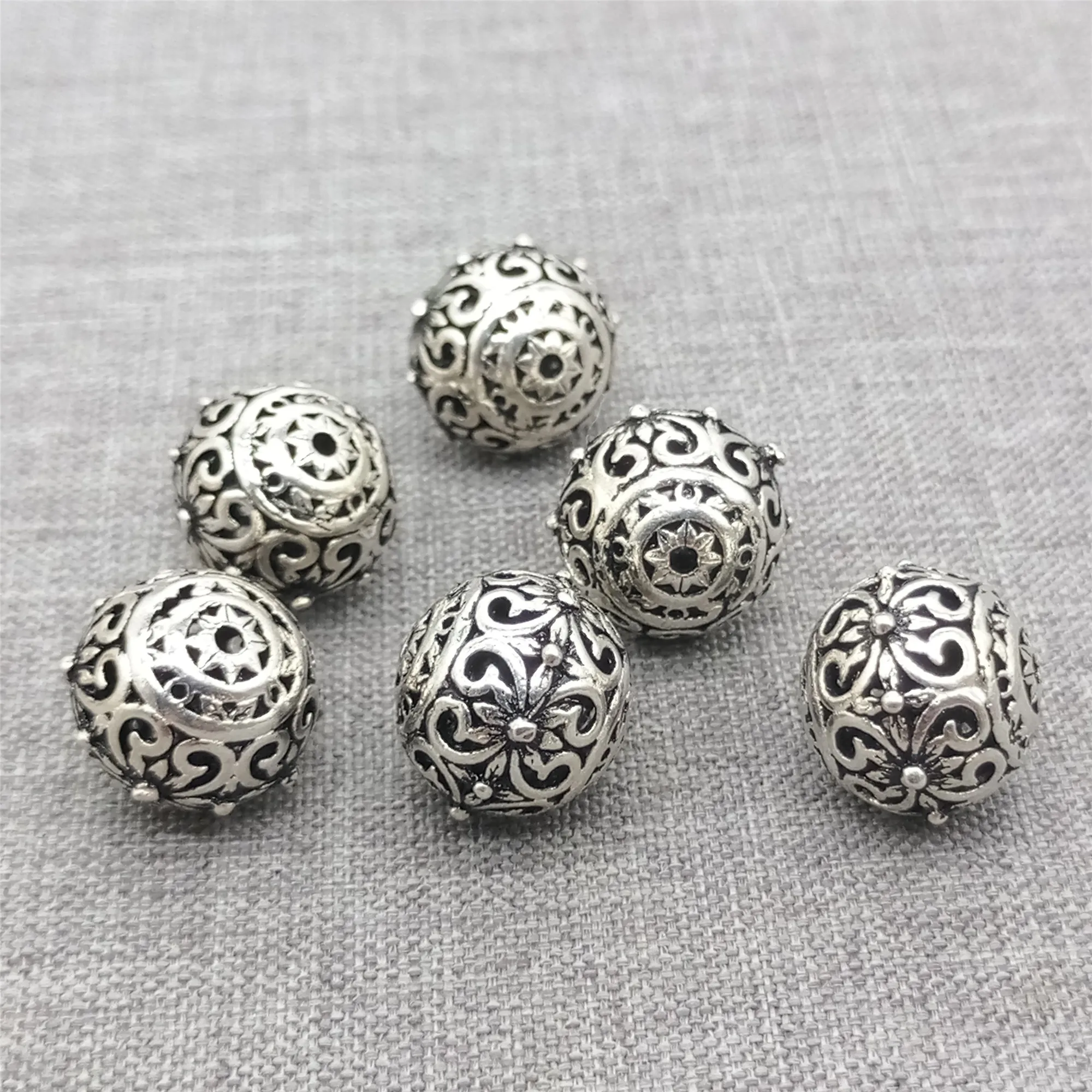 925 Sterling Silver Butterfly Round Bead 10mm 13mm 15mm 18mm for Bracelet