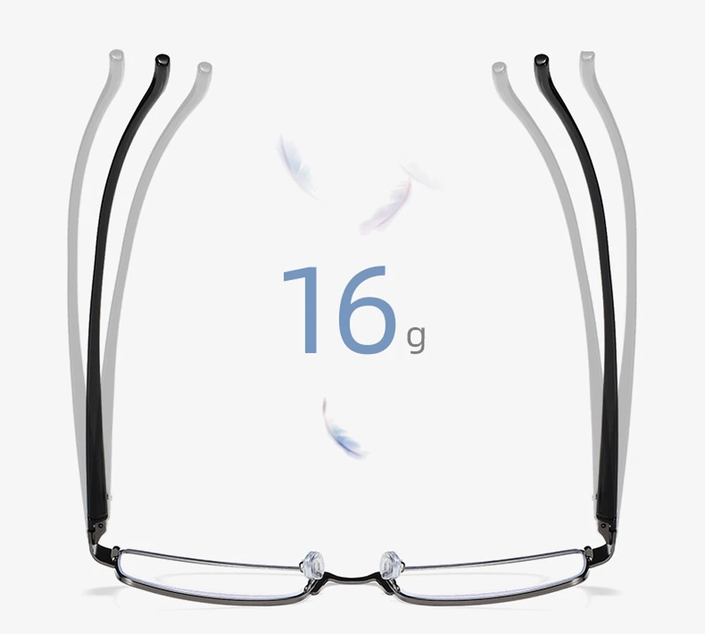 Ultralight Reading Glasses Women Men Rectangle Bendable Full-rim Frame Spring Hinges Anti Blu Anti Faitgue +1 +1.5 +2 +3 to +4