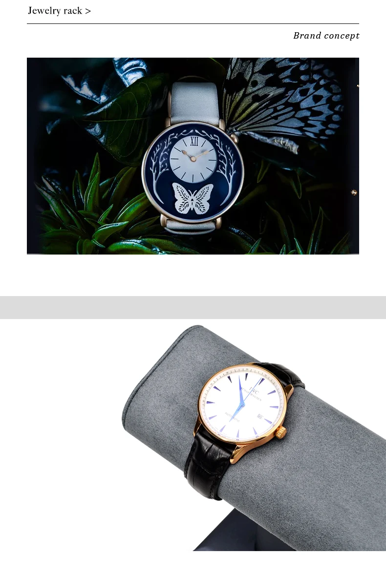 Oirlv Uhrenständer Einzelner Uhrenhalter Armbanduhren-Display-Organizer für Ladentheke Zuhause Juweliergeschäft Vitrine – Detail 7