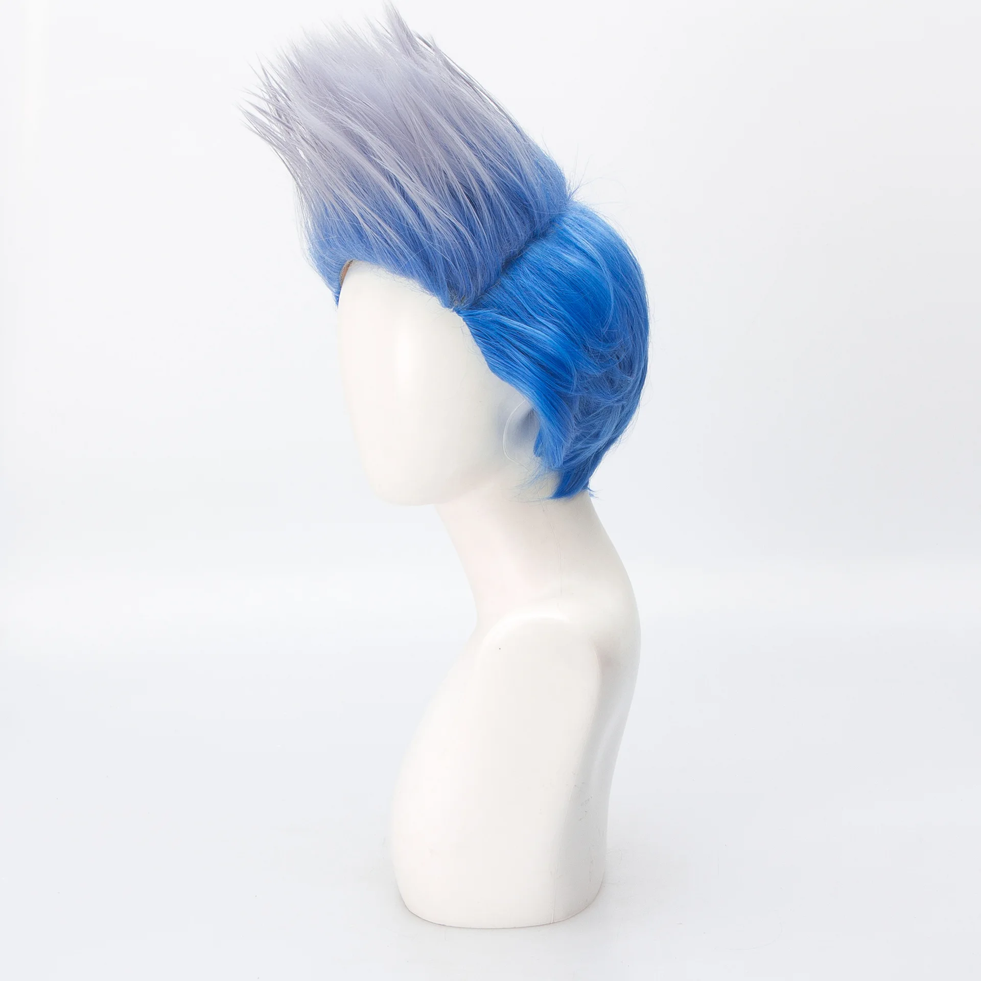 Descendants Hades Cosplay Wig Men Short Sapphire Blue Hair Anime Wig Heat Resistant Synthetic Wigs Halloween Fancy Party Cosplay