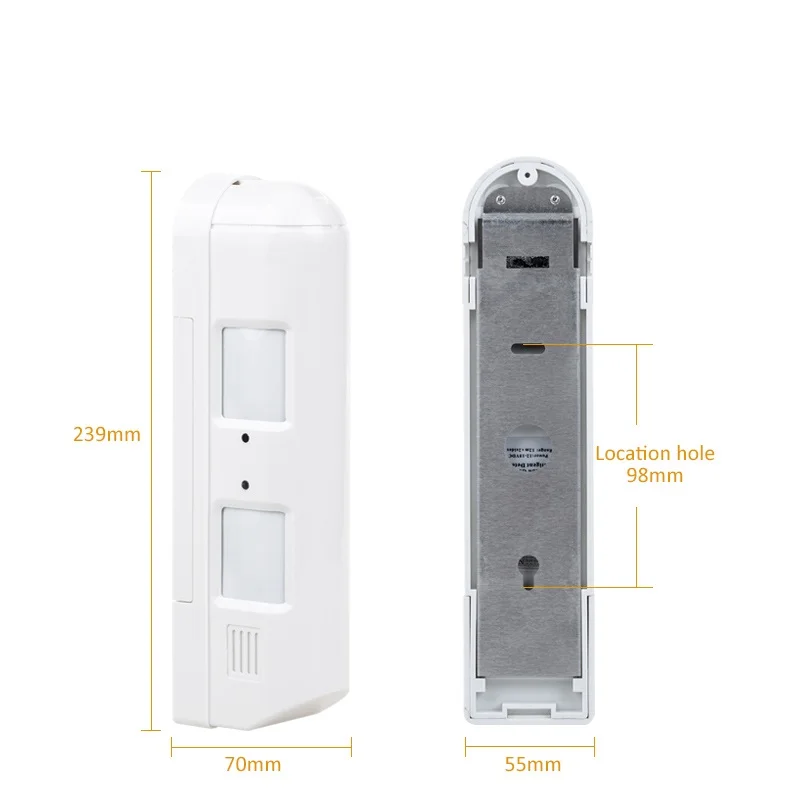 Wired outdoor Curtain sensor de movimento 2 pir motion sensor capteur de mouvement Detector with built-in buzzer