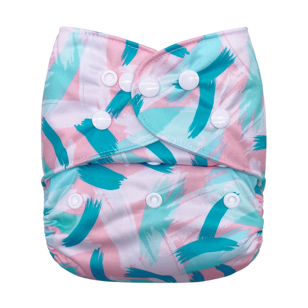 Dotoo – couche-culotte en tissu ajustable pour bébé de 3 à 15KG, avec imprimé de ciel étoilé fantaisie, lavable, Double rangée de boutons pression