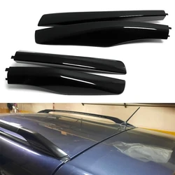 Black ABS Roof Rack Bar Rail End Protection Cover Shell 4PCS For Lexus RX350 RX400h RX330 2003 2004 2005 2006 2007 2008 2009