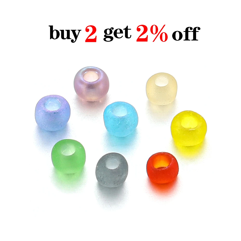 1800PCS 2mm Round Matt Surface Japanese Small Seed Bead Hexagon Czech Glass Loose Bead For DIY Jewelry Making Supplies