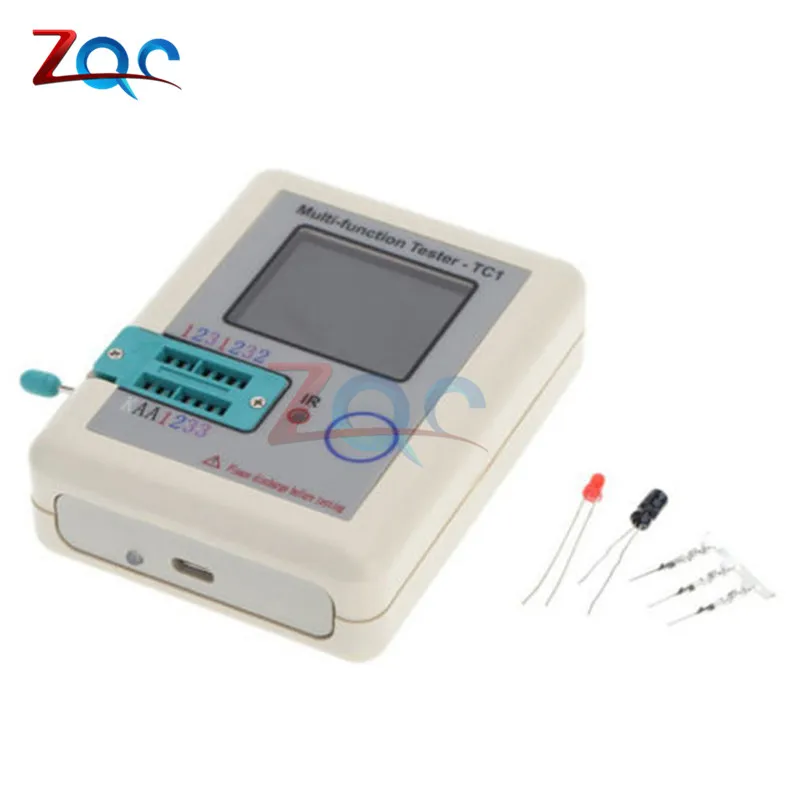 LCR-TC1 1.8 "Tft Lcd-scherm Multi-Meter Transistor Tester Diode Triode Condensator Weerstand Test Meter Esr Lcr Npn pnp Mosfet Cod