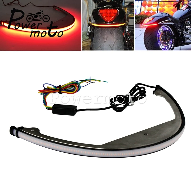 LED Tail Tidy Fender Eliminator Bracket Bar Sequential Switchback Rear Brake Turn Signal Light For Suzuki Boulevard M109R M90