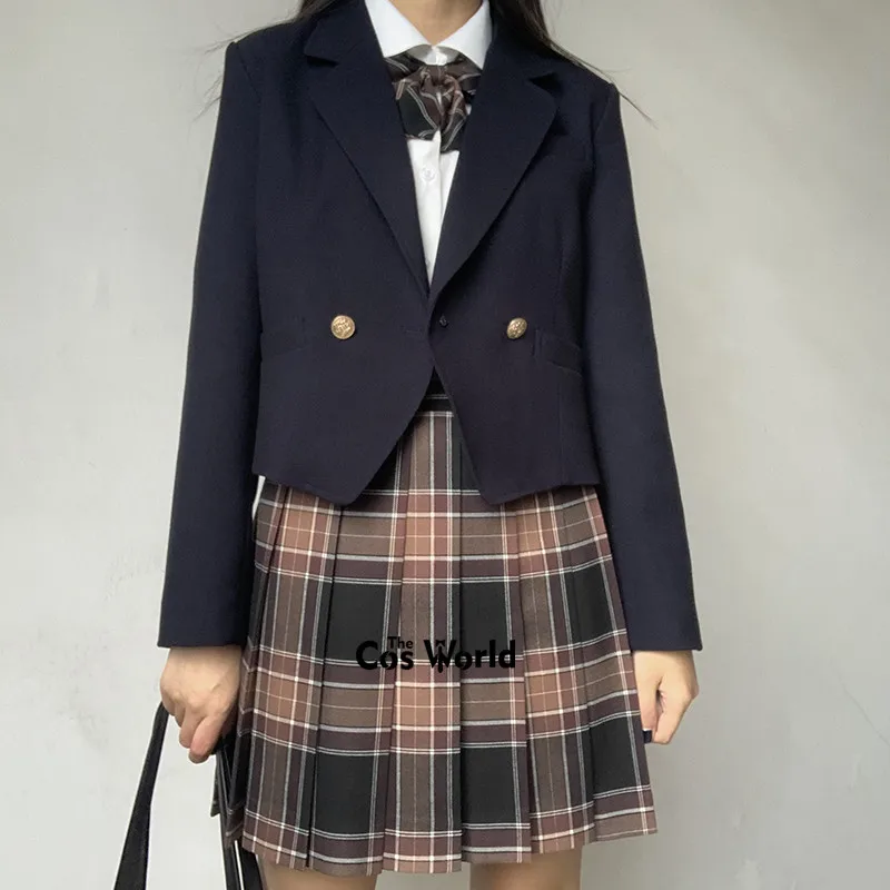 [Black Sugar] Girl's Japanese Summer High Waist Pleated Plaid Skirts For JK School Uniform Students Cloths