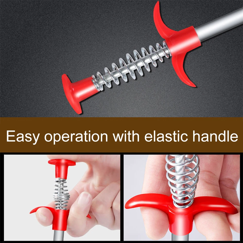 90cm Spring Pipe Dredging Tools, Drain Snake, Drain Cleaner Sticks Clog Remover Cleaning Tools Household for Kitchen Sink