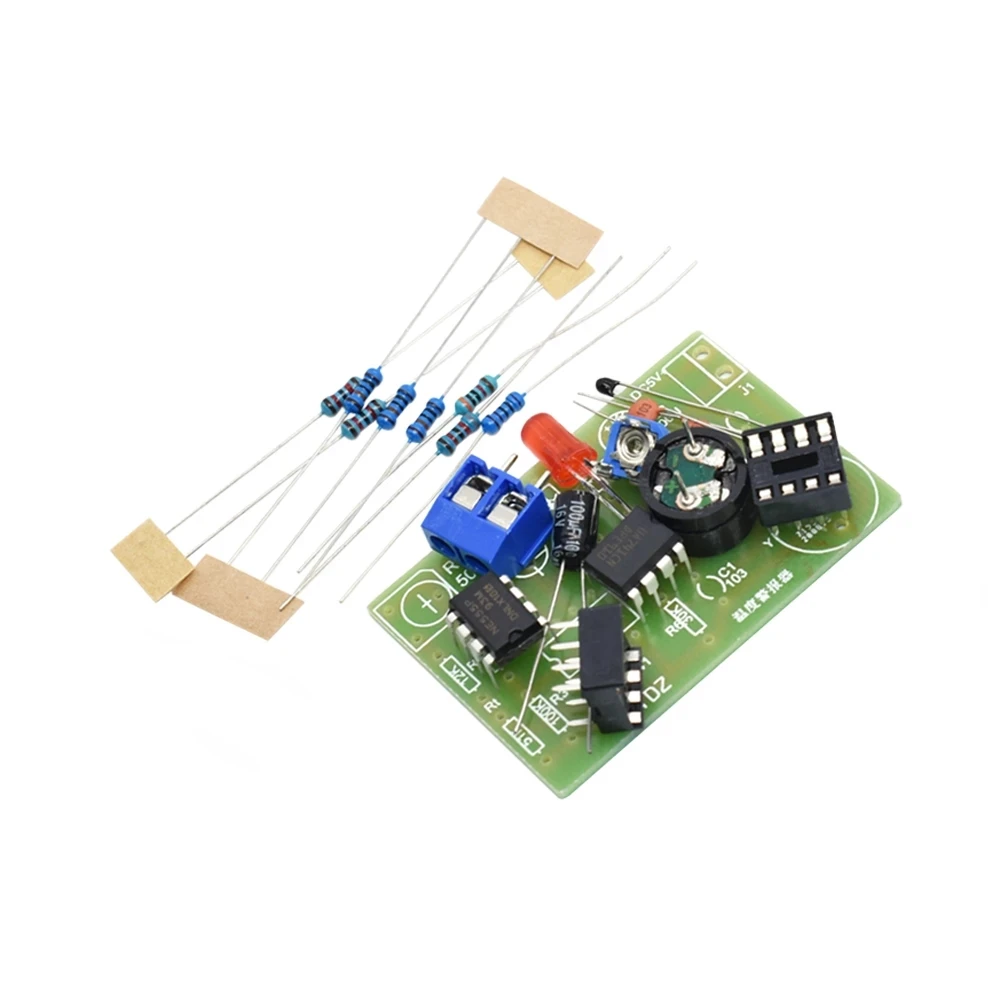 Temperature buzzer kit acousto-optic alarm parts DIY circuit student experiment training parts