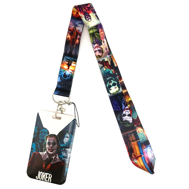 Movie Horror Clown Printed Lanyard Keychain For Keys Cellphone Straps Neck Strap ID Card Badge Holder Keycord DIY Hanging Rope