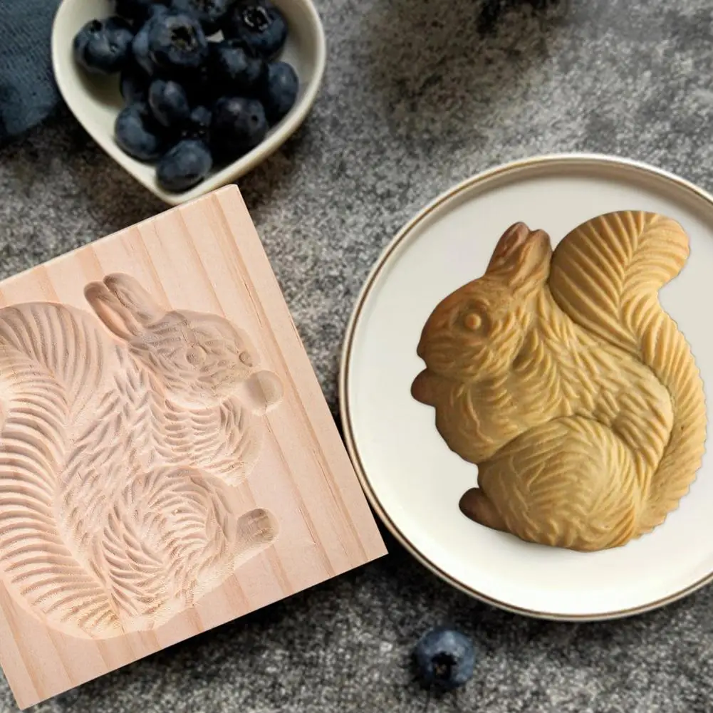 

DIY Cookie Mold Cutter Creative Wooden Hedgehog Squirrel Shortbread Mold Or Baking Cookie Kitchen Accessories