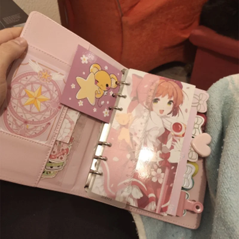 Cosplay Girly Heart Handbook Set Accessories Anime Card Captor Sakura Looseleaf Diary Notebook School Season Student Handbook