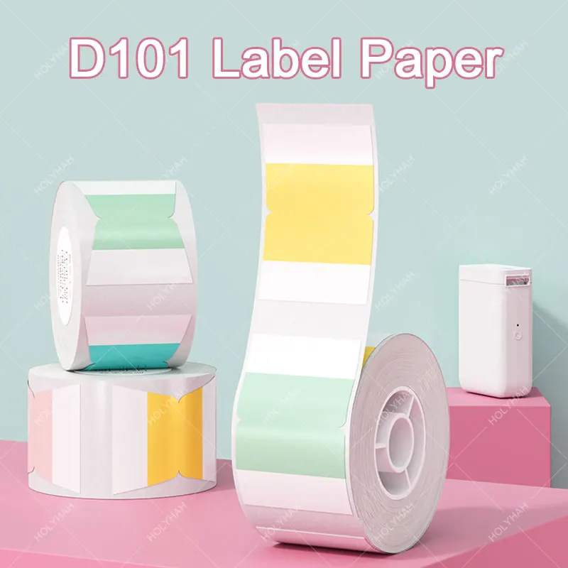 NIIMBOT-rollo de papel adhesivo para impresora D101, cinta adhesiva antiaceite, impermeable, resistente a roturas, para supermercado