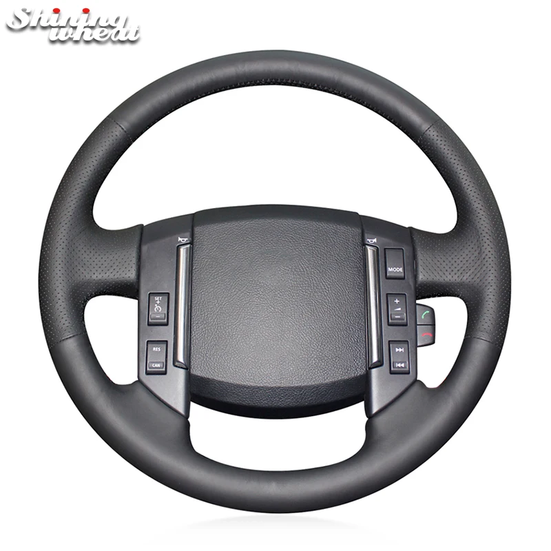 

Shining wheat Black Artificial Leather Car Steering Wheel Cover for Land Rover Freelander 2 2007-2012