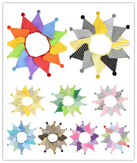 نمط جديد 12 أعلام 3.2 متر اليدوية القطن القماش راية بينانت جارلاند الأطفال أطفال استحمام الطفل/في الهواء الطلق DIY بها بنفسك ديكور المنزل