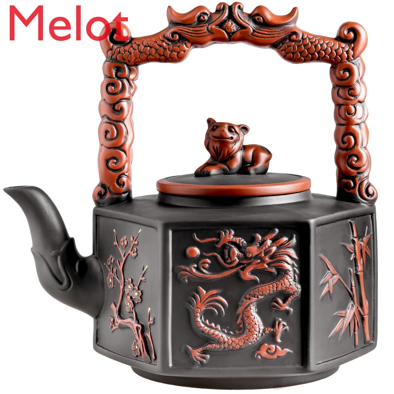 Antique Purple Sand Pot Extra Large Teapot Northern Large Capacity Pot Yixing Collection Decoration Pot Handmade Teapot