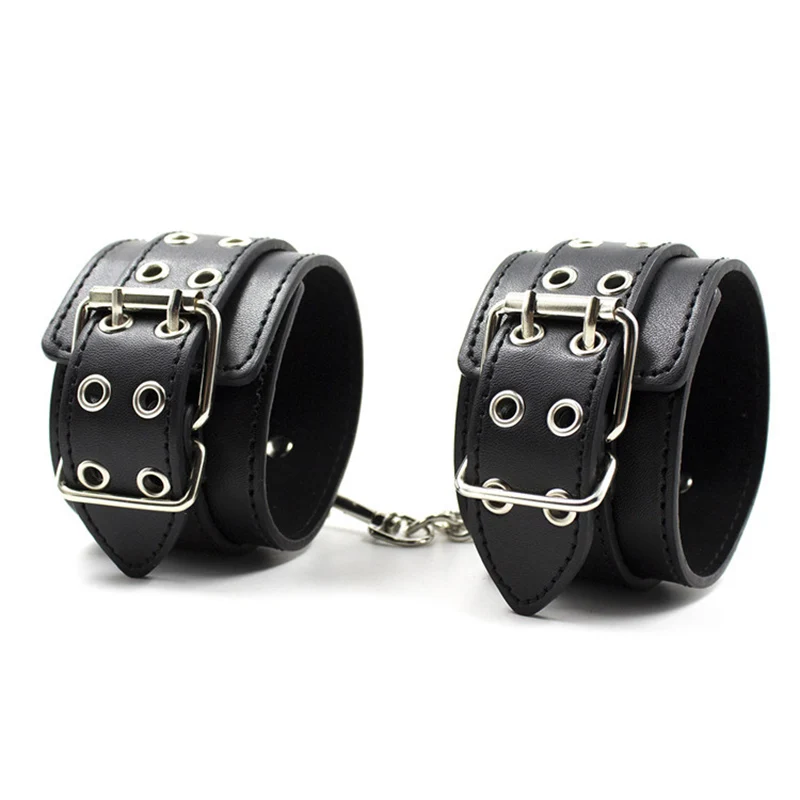 Bdsm Leather Bondage Slave Fetish Wrist Handcuffs Ankle Shackles Adjustable Restraint Sex Cuff Belt Sex Toys Exotic Accessories