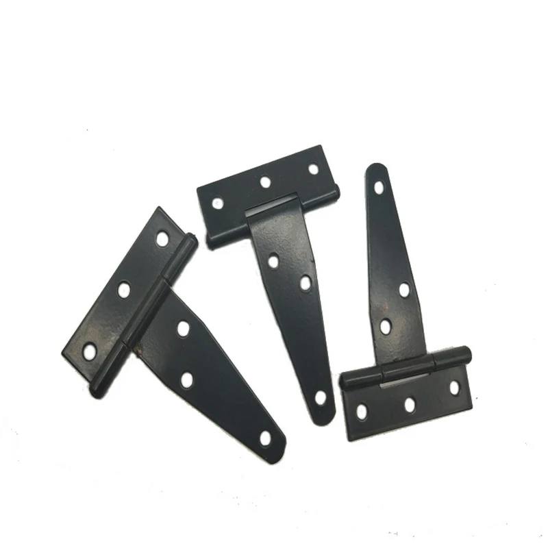 Black IronT Hinges Cabinet Furniture Hinge Garden Shed 3-12 Inch Wooden Door Gate for Light Door Gate Furniture Hardware