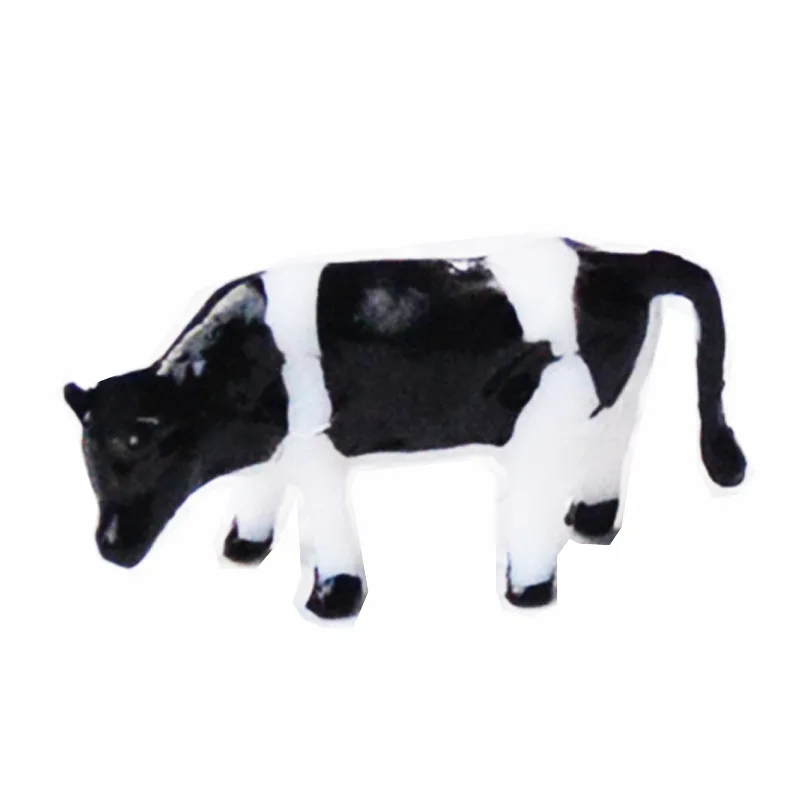 1 to 10pcs 1/87 Miniature Cow Ox Bull Cattle Figurines Farm Models Fairy Garden Sandbox Landscape Action Figures Toys Ornaments
