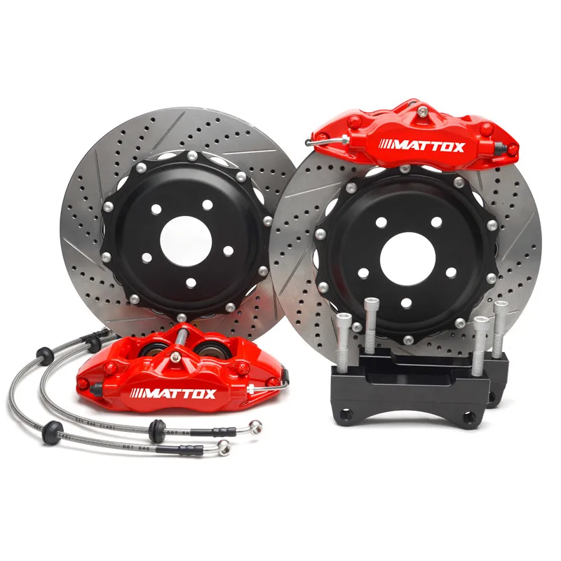 

Mattox Big Brake Kit 4 Piston Caliper Front Brake Kit Red Caliper 300/330 Rotor For Jazz 2009-2019 Front 17inch