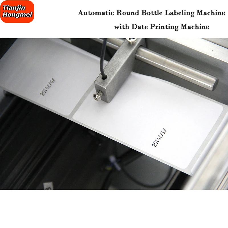 Semi Automatic Labeling Machine Medicine Manual Round Bottle Sticker With Date Printing Machine Self Adhesive Labeler