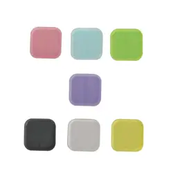 6cm * 6cm Square Plastic Flower Pot Tray Colorful Durable Resin Plant Flower Pot Gloss Planter Home Garden Decoration 5 Pcs