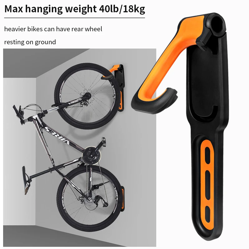 18kg Bike Wall Stand Holder Mountain Bicycle Wall Mounted Storage Rack Hanger Hook Bicycle Accessories Wall Mount Garage