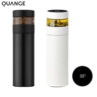 Youpin Quange Smart Tea Mug 316 stainless steel Separate Tea Warehouse Smart Temperature Display Portable Thermos Cup For Office