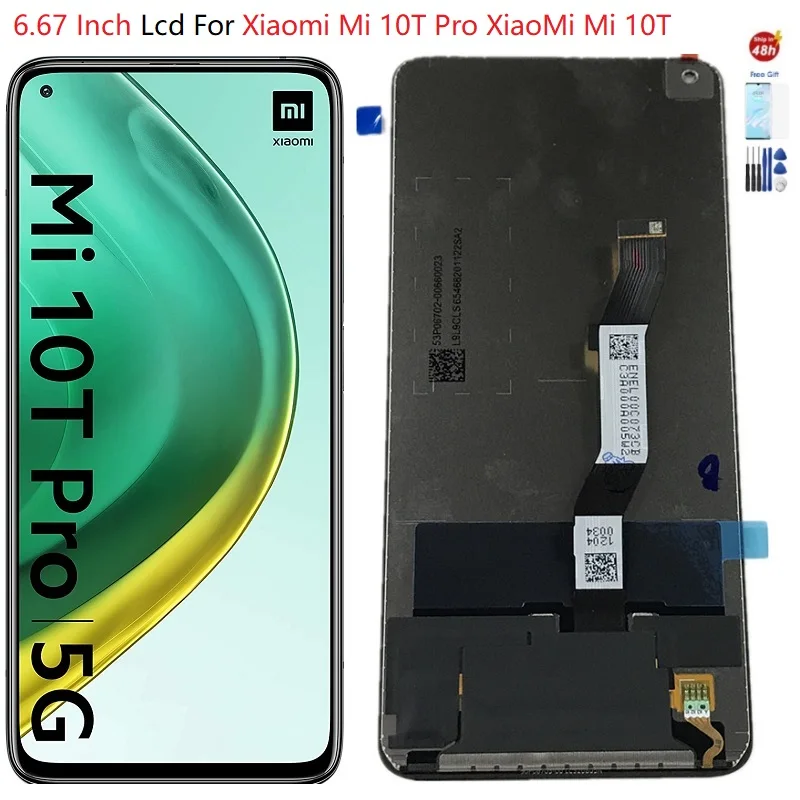 6.67 Inch Lcd for Xiaomi Mi 10T Lcd M2007J3SY Touch Screen Display Digitizer Assambly for Xiaomi Mi 10T 5G LCD MI 10T Pro LCD