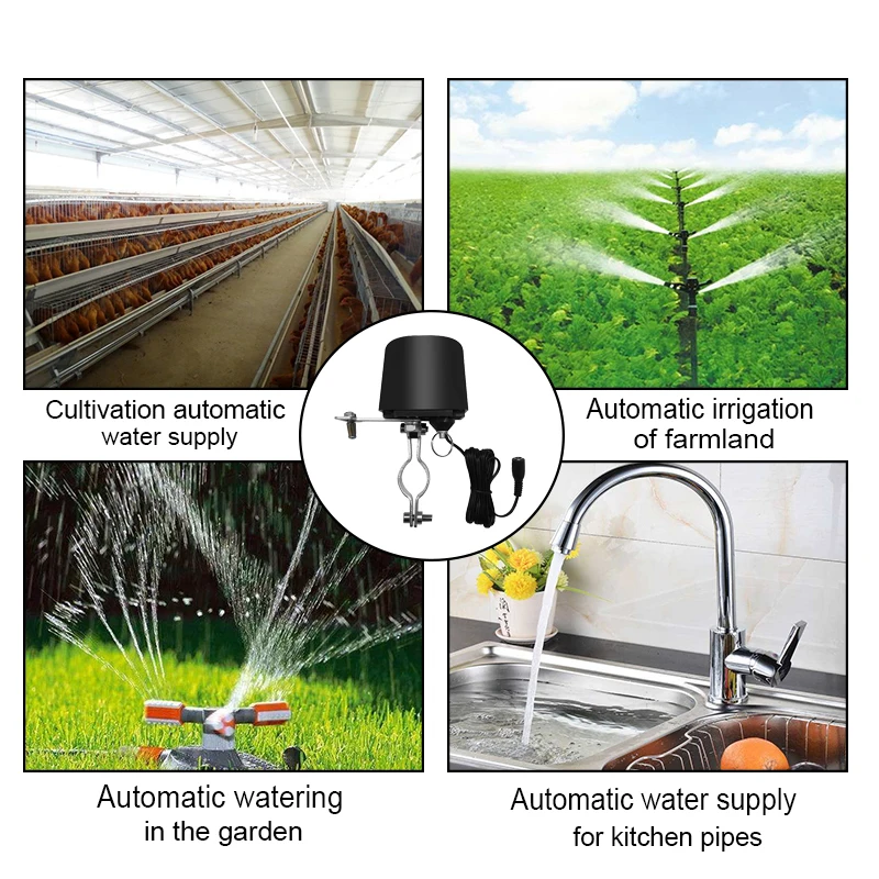 水ガスパイプライン用のtuyaインテリジェントwifi/zigbeeバルブコントローラー,自動シャットオンオフ,alexaおよびgoogleアシスタントと互換性があります