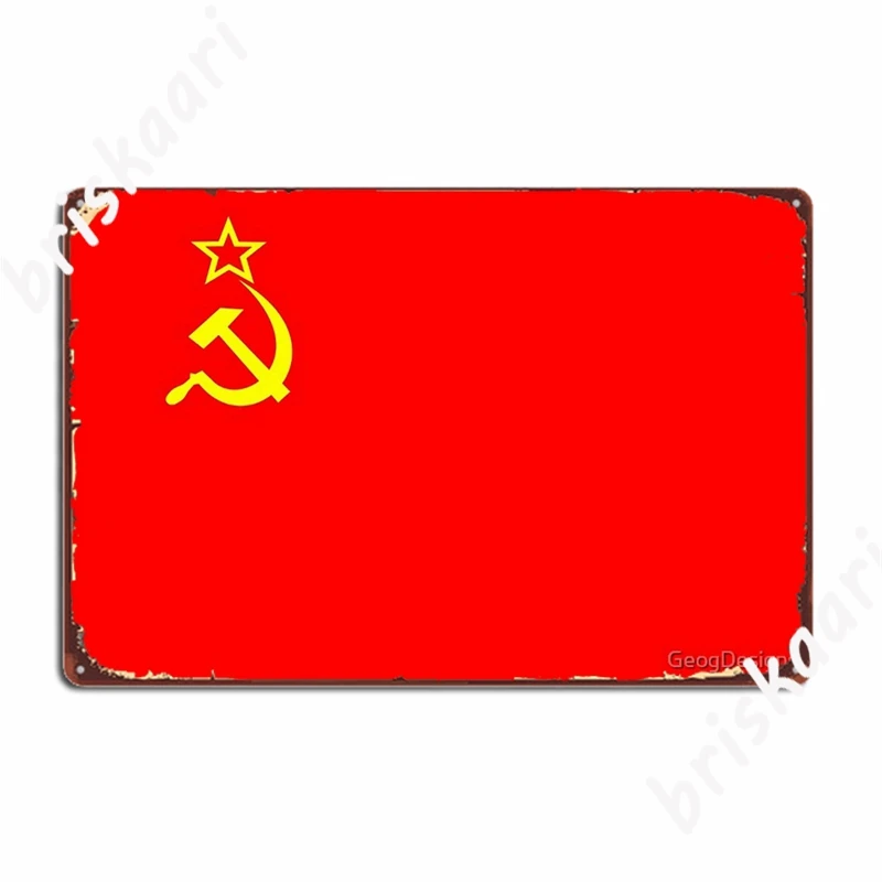 Ussr Soviet Union Flag Flag Red Army Russia Metal Signs Cinema Living Room pub Garage Vintage Poster Tin sign Posters