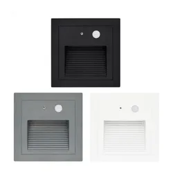 led wall lamp 5W IP65 PIR Sensor LED Stair Light Step Light Recessed buried lamp indoor/ outdoor Waterproof Staircase Step light