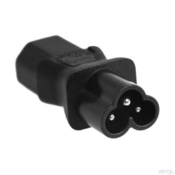 IEC 320 3-Pin C13 Female To C6 Male Cloverleaf Plug AC Power Adapter Converter New New Drop ship HOmeful