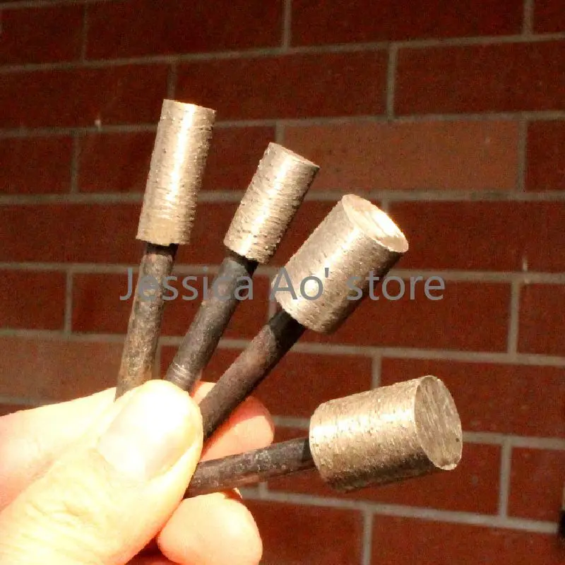 6-16mm 6 millimetri Shank Pietra Cilindro Abrasivi Sinterizzato Diamante di Rettifica Testa di Rettifica Rettifica Asta Marmo Rettifica Intagliare Pietra smerigliatrice