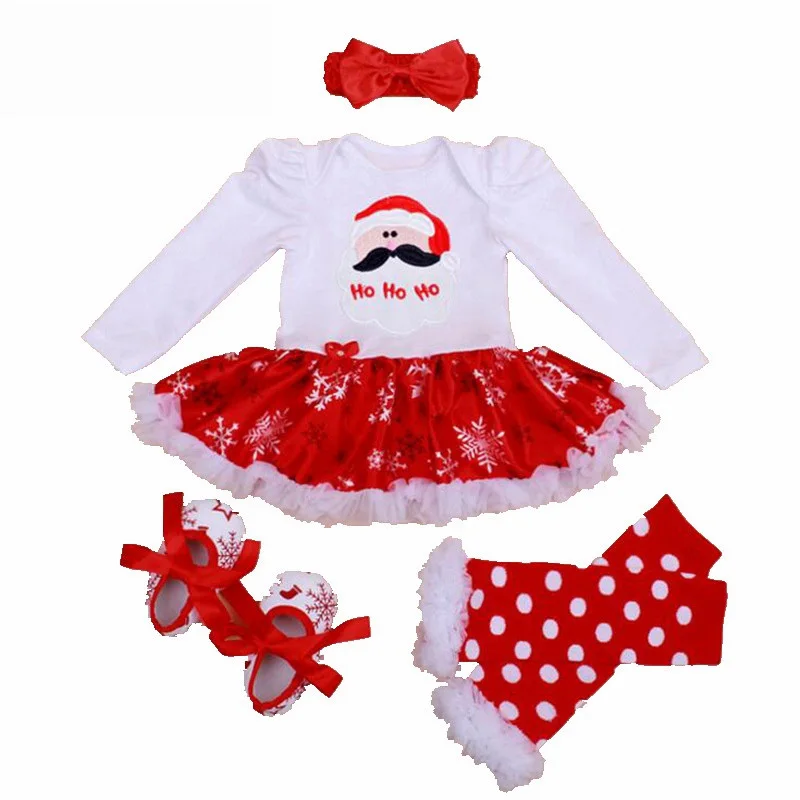 First Christmas NewBorn Baby girl Costume Romper Baby Clothes Sowflake Dress New Year Girl Bebe Clothing Children Infant Dresses